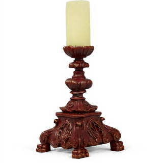 Baroque Candleholder - 13-inch — Rust finish
