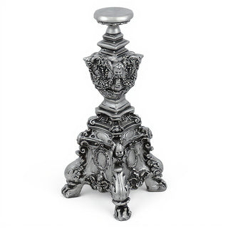 Ornate Candleholder - 24-inch — Aged Silver finish