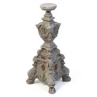 Ornate Candleholder - 24-inch — Antique Stone finish