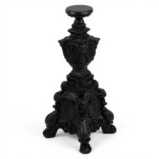 Ornate Candleholder - 24-inch — Flat Black finish