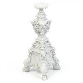 Ornate Candleholder - 24-inch — Flat White finish
