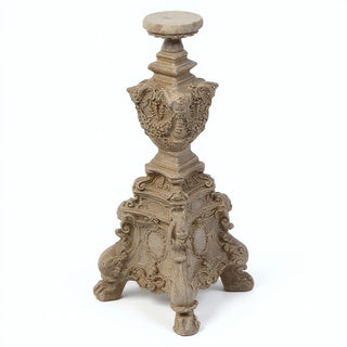 Ornate Candleholder - 24-inch — Gothic Stone finish