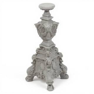 Ornate Candleholder - 24-inch — Limestone finish