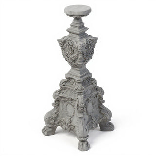 Ornate Candleholder - 24-inch — Old Stone finish