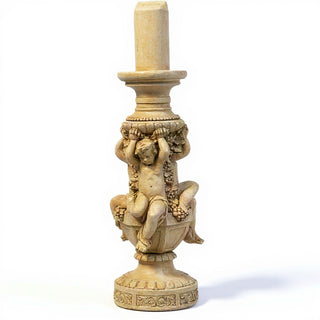 Cherubs of Capri Candleholder - 20.5-inch — Dusted Sand finish