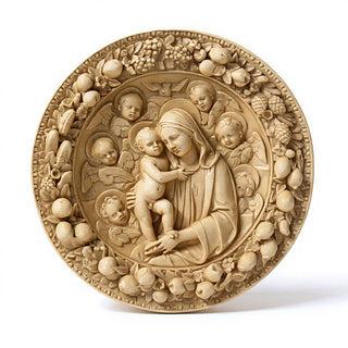 Casa Barbieri Roundel Statue - 29-inch