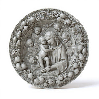 Casa Barbieri Roundel Statue - 29-inch