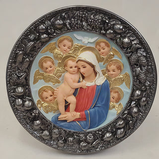 Casa Barbieri Roundel Statue - 29-inch - Realistic Color - Hand-Painted