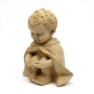 Pondering Baby Saint Francis of Assisi Statue - 14-inch — Dusted Sand finish