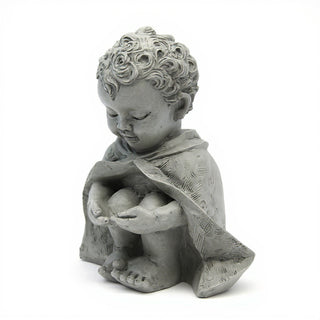 Pondering Baby Saint Francis of Assisi Statue - 14-inch — Old Stone finish