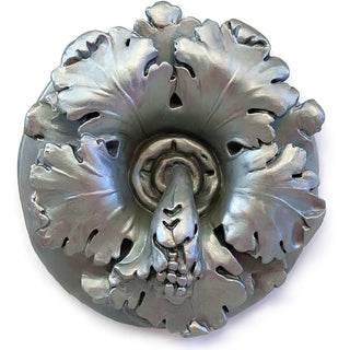 Leafy Medallion Wall Medallion - 15-inch — Aged Silver finish
