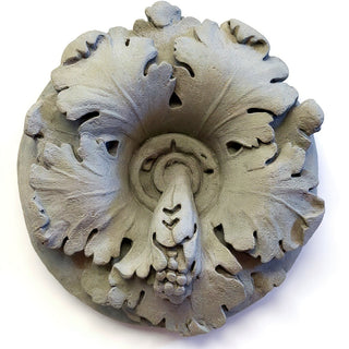 Leafy Medallion Wall Medallion - 15-inch — Antique Stone finish