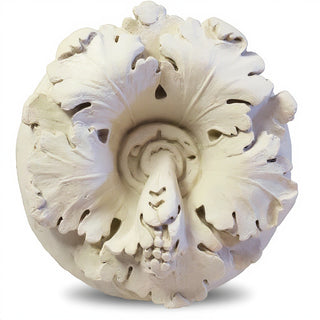 Leafy Medallion Wall Medallion - 15-inch — Antique White finish