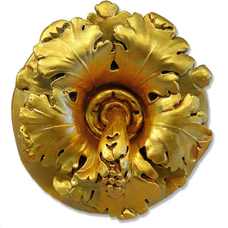 Leafy Medallion Wall Medallion - 15-inch — Deep Gold finish