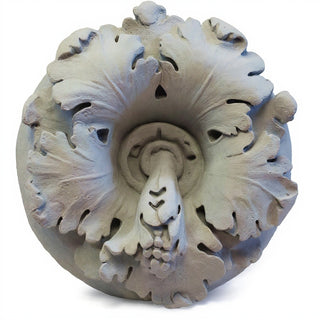 Leafy Medallion Wall Medallion - 15-inch — Limestone finish