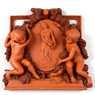 La Belle Demoiselle Cherub Wall Plaque — Metro finish