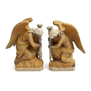 Bergama Angel, Left Statue - 35-inch — Dusted Sand finish