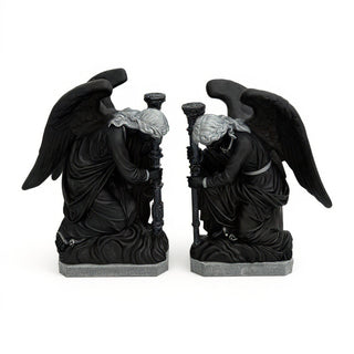 Bergama Angel, Right Statue - 35-inch — Dusted Black finish