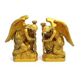 Bergama Angel, Right Statue - 35-inch — Deep Gold finish