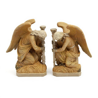 Bergama Angel, Right Statue - 35-inch — Dusted Sand finish