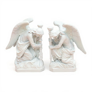 Bergama Angel, Right Statue - 35-inch — Flat White finish