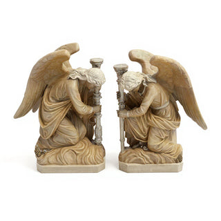 Bergama Angel, Right Statue - 35-inch — Museum Terracotta finish