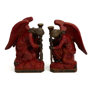Bergama Angel, Right Statue - 35-inch — Rust finish