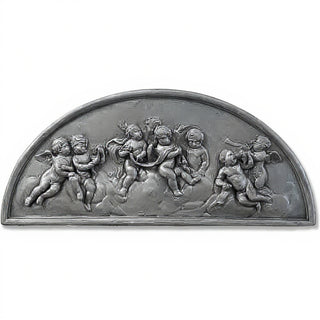 Cherubs Lunette — Aged Silver finish