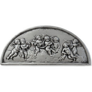 Cherubs Lunette — Antique Silver finish