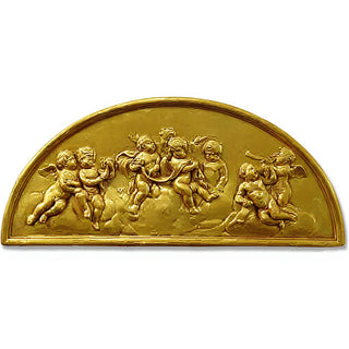 Cherubs Lunette — Deep Gold finish