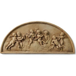 Cherubs Lunette — Gothic Stone finish