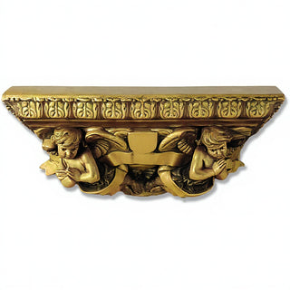 Cherub Shelf Wall Shelf — Antique Gold finish