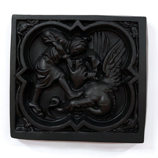 Saint George Quatrefoil Wall Plaque — Flat Black finish