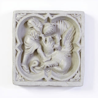 Saint George Quatrefoil Wall Plaque — Mossy Green finish