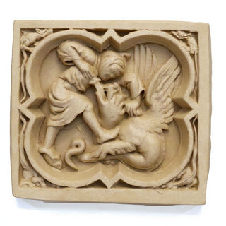 Saint George Quatrefoil Wall Plaque — Museum Terracotta finish