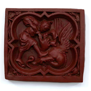 Saint George Quatrefoil Wall Plaque — Rust finish