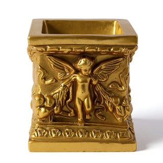 Square Patio Planter - 8-inch — Antique Gold finish