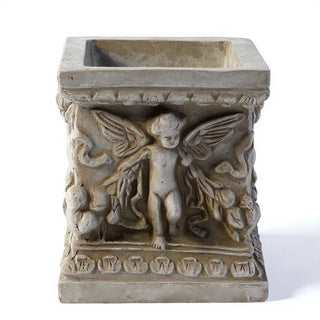 Square Patio Planter - 8-inch — Antique Stone finish
