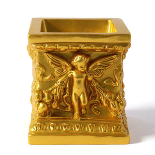 Square Patio Planter - 8-inch — Deep Gold finish