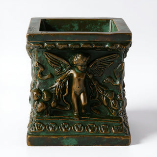 Square Patio Planter - 8-inch — Green Bronze finish