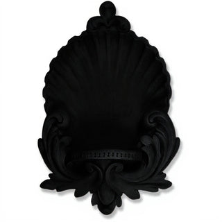 Scalloped Niche Wall Niche - 26-inch — Flat Black finish