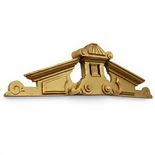 Baird Overdoor Pediment Architectural Accent — Antique Gold finish