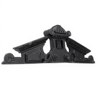 Baird Overdoor Pediment Architectural Accent — Dusted Black finish