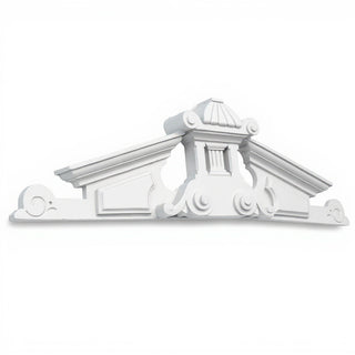 Baird Overdoor Pediment Architectural Accent — Flat White finish