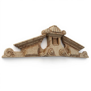 Baird Overdoor Pediment Architectural Accent — Gothic Stone finish