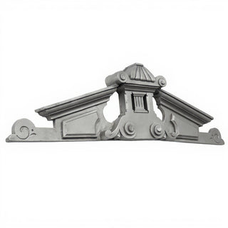 Baird Overdoor Pediment Architectural Accent — Limestone finish