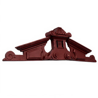 Baird Overdoor Pediment Architectural Accent — Rust finish