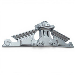 Baird Overdoor Pediment Architectural Accent — Silver finish