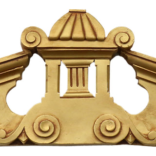 Long narrow fiberglass resin overdoor pediment designed to sit above a door frame — detail view
