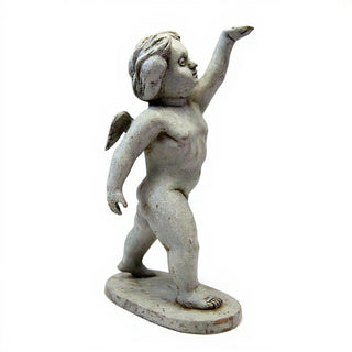 Saluto Cherub Statue - 24-inch — Antique Stone finish